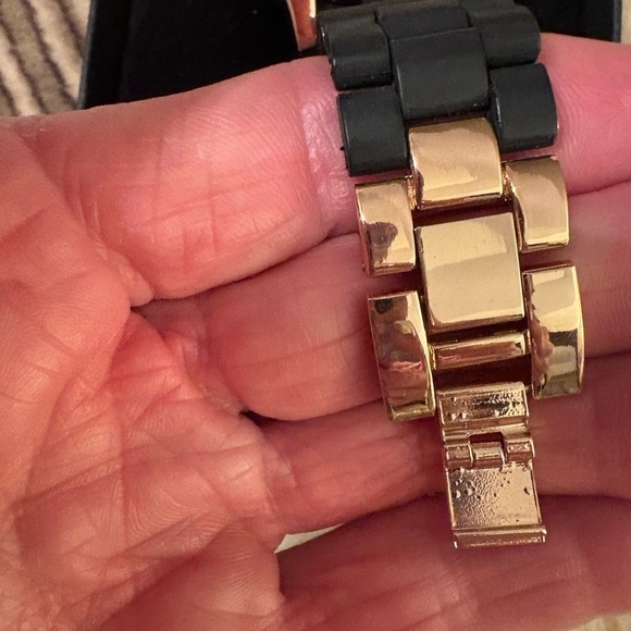 Aeropostale Black and Rose Gold Metallic Watch main image 4